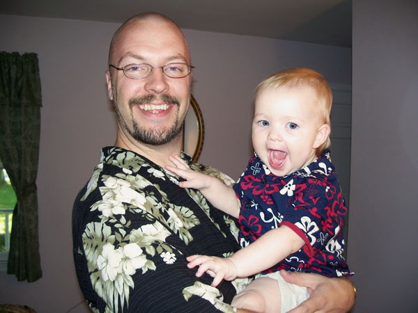 M's shaved head