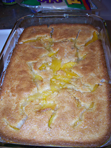 cobbler after baking